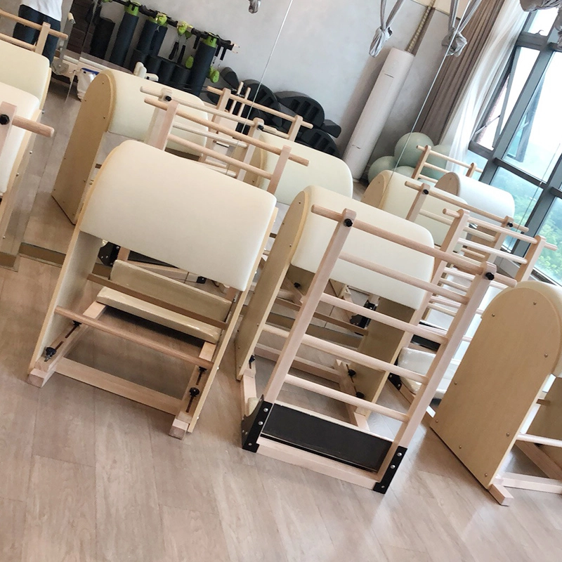 Custom Oak Ladder Barrel Pilates Studio Equipment For Yoga And Fitness 06