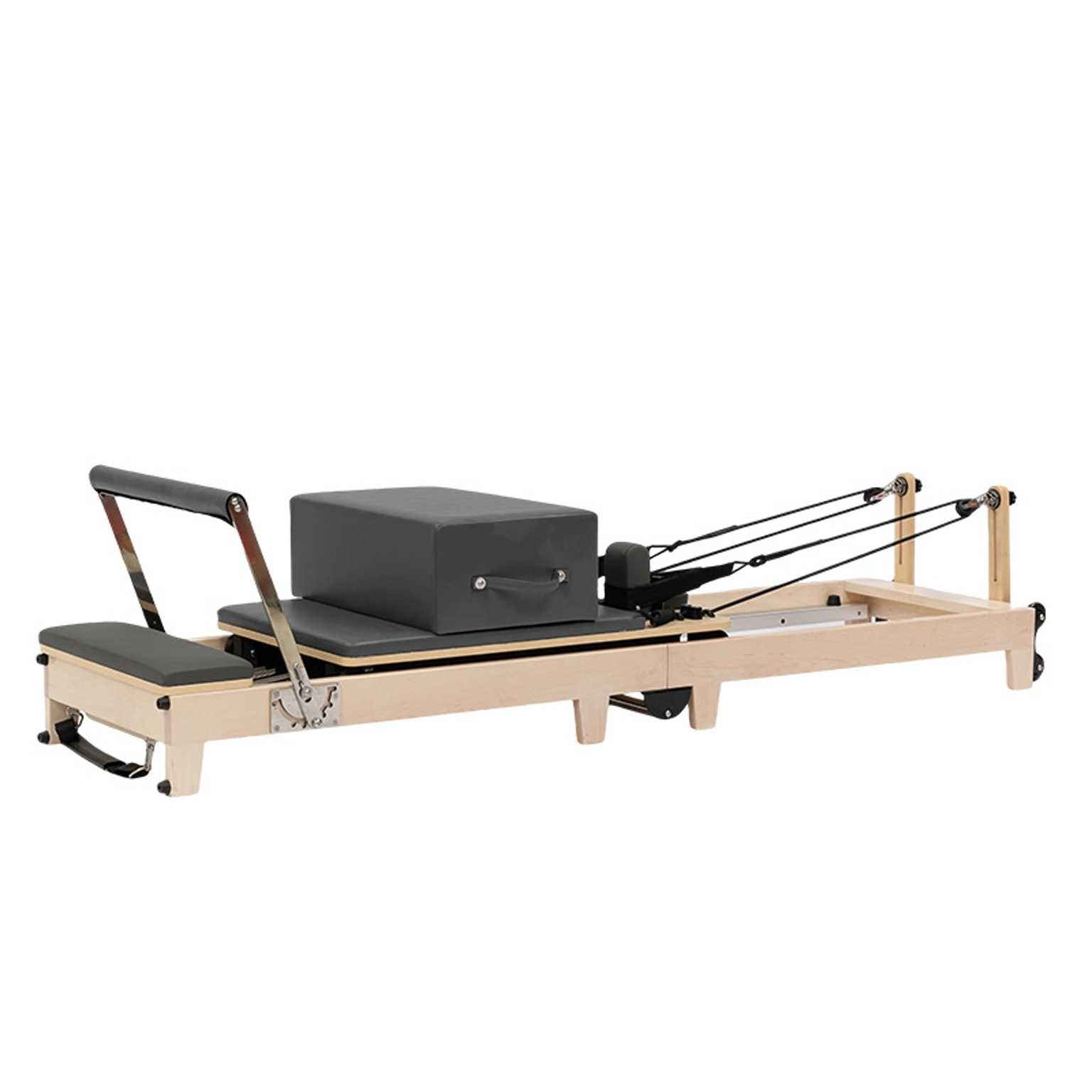 Custom Best Portable Foldable Maple Wood Pilates Reformer At Home02