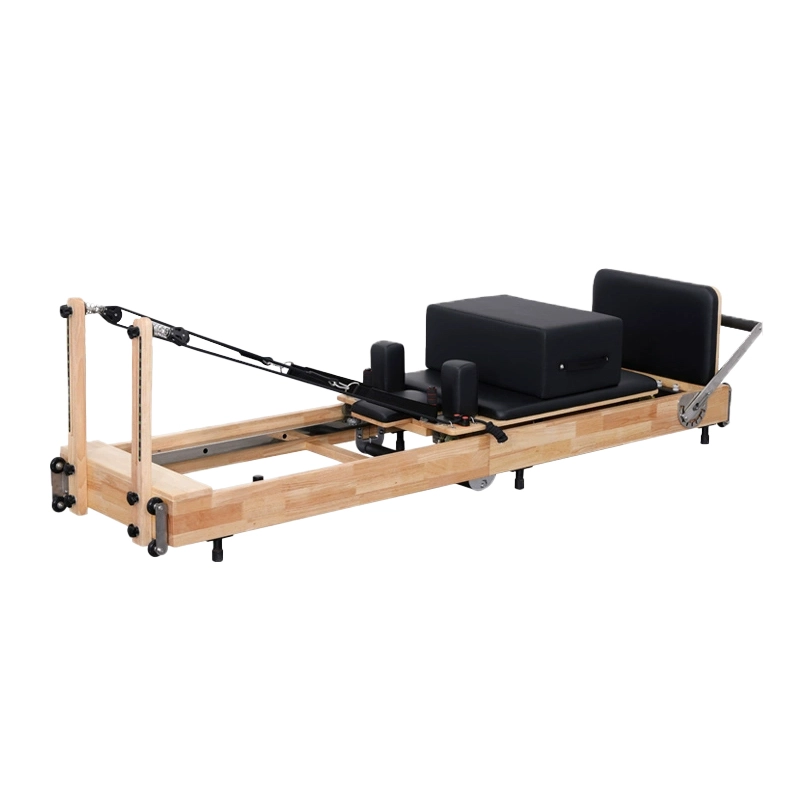 Eco Friendly Oak Professional Yoga And Fitness Folding Pilates Reformer06