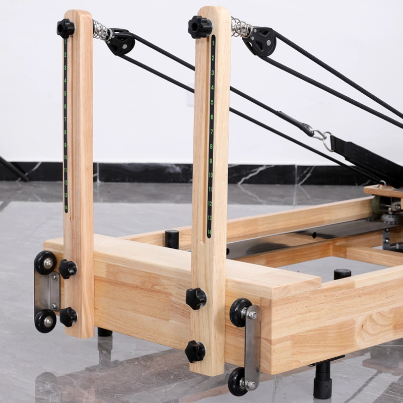 Eco-Friendly-Oak-Professional-Yoga-And-Fitness-Folding-Pilates-Reformer07 Eco Friendly Oak Professional Yoga And Fitness Folding Pilates Reformer07