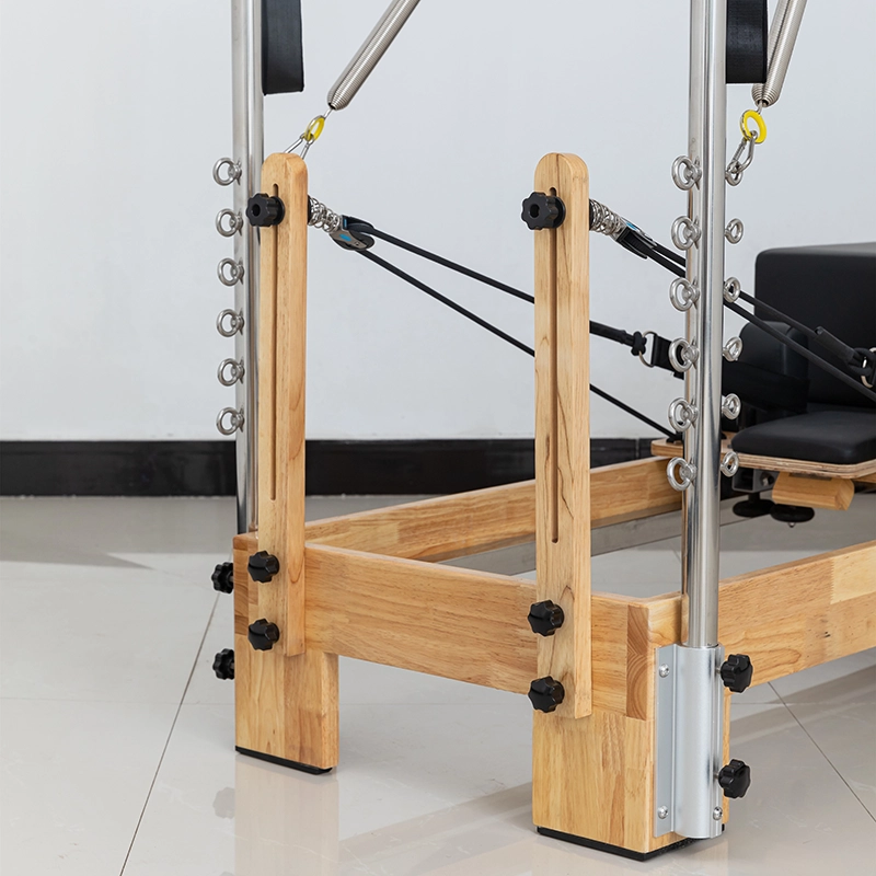 Factory-Direct-Sale-Oak-Wood-Pilates-Reformer-Training-Bed-With-Tower11 Factory Direct Sale Oak Wood Pilates Reformer Training Bed With Tower11